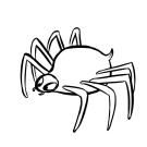 Dibujo infantil de araña venenosa para imprimir