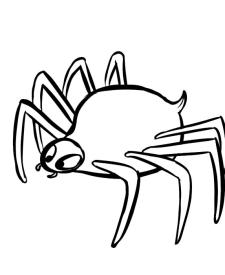 Dibujo infantil de araña venenosa para imprimir