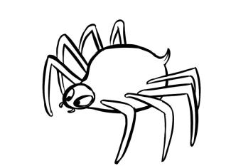 Dibujo infantil de araña venenosa para imprimir