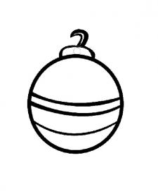 Dibujo de la bola de Navidad para imprimir y colorear