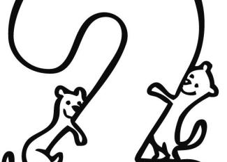 Dibujos para colorear y pintar del número 2 para los niños