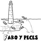 Faro y peces en verano