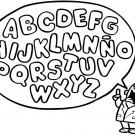 Dibujo del abecedario para imprimir y colorear. Dibujos de letras