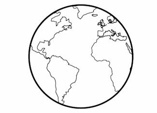 Dibujos de bola del mundo para colorear con los niños