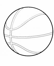 Balón de baloncesto. Dibujo para colorear con los niños