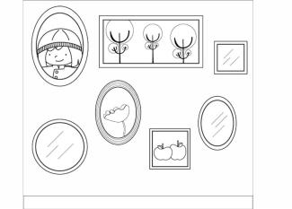 Dibujo de pared decorada para imprimir y pintar
