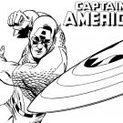 Dibujos del superhéroe Capitán América para imprimir y colorear