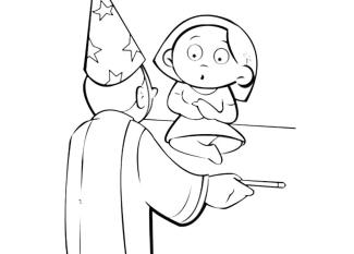 Niña y mago