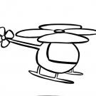 Dibujo gratis de un helicóptero para imprimir y colorear