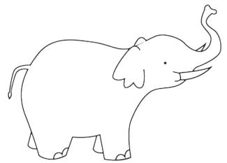 Elefante con colmillos