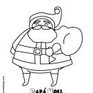 Papá Noel en Navidad. Dibujo para niños