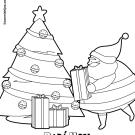 Imagen de Papá Noel dejando sus regalos a los niños