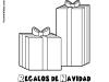 Dibujo infantil de regalos de Navidad para imprimir y pintar