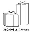 Dibujo infantil de regalos de Navidad para imprimir y pintar