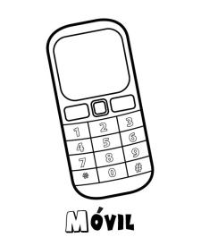 Telefono móvil. Dibujos para colorear