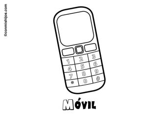Telefono móvil. Dibujos para colorear