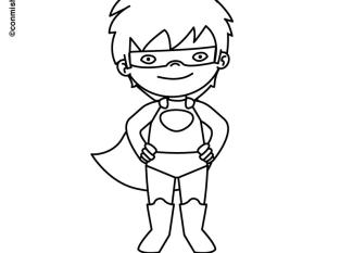 Imagen gratis para pintar de disfraz de superhéroe