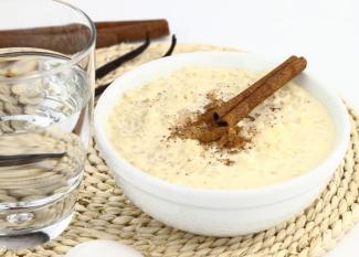 Postres para niños. Arroz con leche