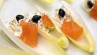 Canapés de gambas y salmón, receta fácil para niños