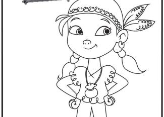 Dibujo de Izzy. Colorea estos dibujos de Jake y los Piratas