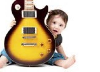 Instrumentos musicales para niños. El bajo eléctrico