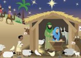 El nacimiento del niño Jesús. Cuento de Navidad