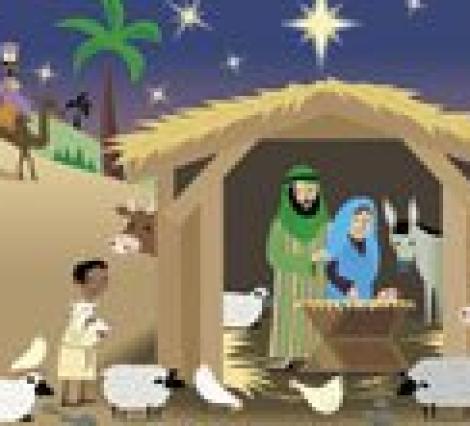 El nacimiento del niño Jesús. Cuento de Navidad