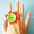 Anillo flor. Manualidades de complementos para niñas