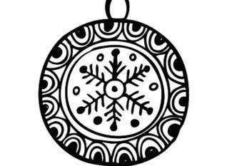 Dibujos de Navidad. Bola de Navidad