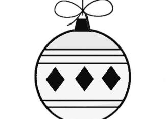 Dibujos de Navidad. Bola navideña