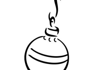Dibujos de bolas de Navidad para colorear