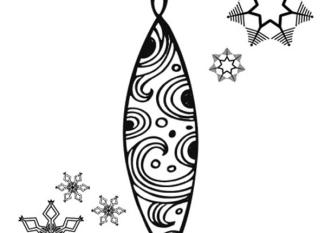 Dibujo de bola de Navidad