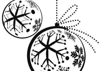 Dibujos de Navidad. Bola navideña para colorear