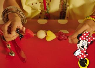 Brocheta de frutas de Minnie Mouse