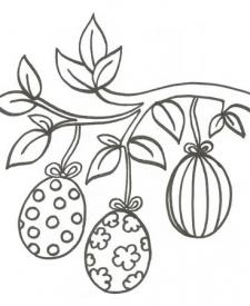 Dibujo de huevos de Pascua para colorear con niños