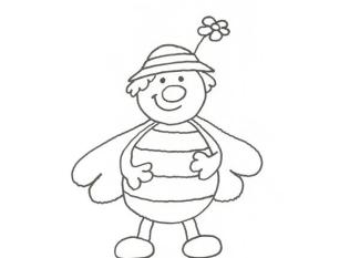 Dibujo de mariposa animada para pintar con niños