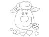 Dibujo de una oveja para colorear con niños