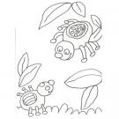 Dibujo de una araña para colorear con niños