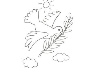 Dibujo de la Paloma de la Paz para colorear con los niños