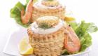 Receta de vol au vent de gambas para Nochevieja