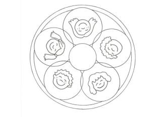 Dibujo educativo de niños y niñas para colorear