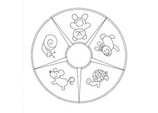Dibujo educativo de animales para colorear con niños