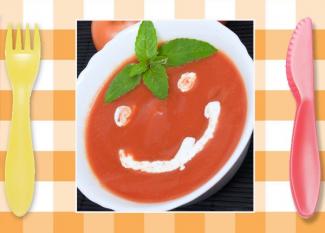 Sopa de tomate. Recetas rápidas para niños