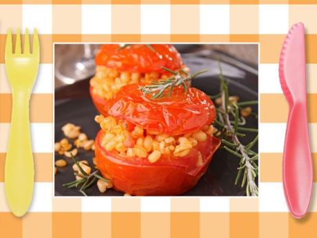 Tomates asados rellenos. Recetas rápidas para niños