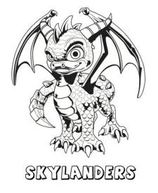 Skylanders Spyro´s Adventure. Dibujos infantiles para pintar