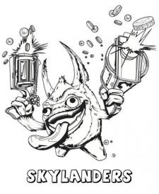 Skylanders Spyro´s Adventure. Dibujos de videojuegos para pintar