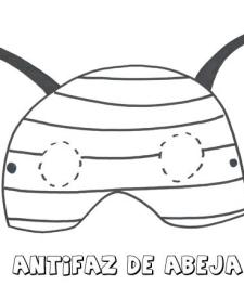 Antifaz de abeja. Dibujos para colorear con los niños