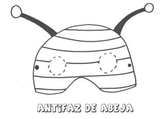 Antifaz de abeja. Dibujos para colorear con los niños