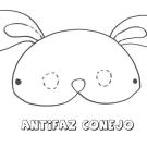 Antifaz de conejo. Dibujos para colorear con los niños