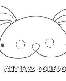 Antifaz de conejo. Dibujos para colorear con los niños